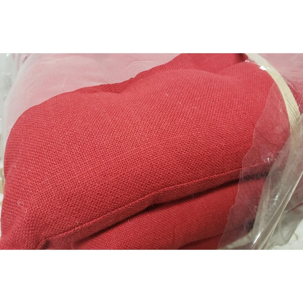 SET OF 4 THICK REVERSIBLE CUSHION CHAIR PADS with ties (17